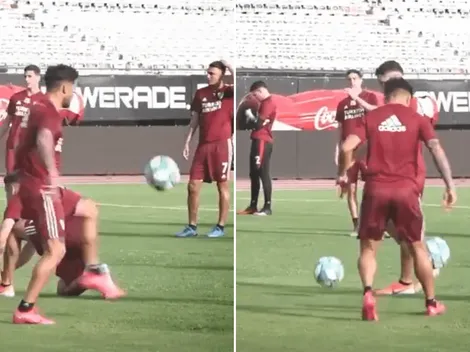 Casco tiró magia en el entrenamientos para que deliren los hinchas de River