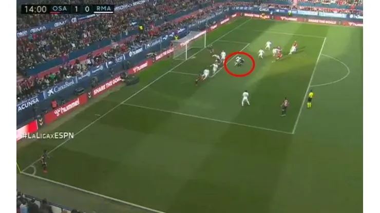 Osasuna pegó primero ante un Real Madrid que arrancó dormido