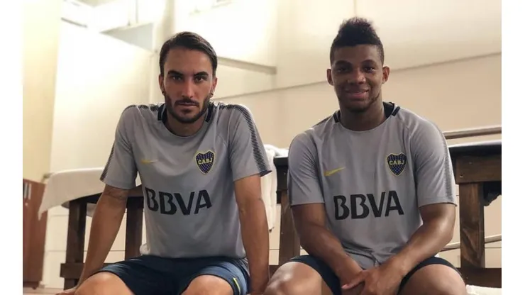 Fabra subió foto jugando con Boca y se la comentó Sebastián Pérez