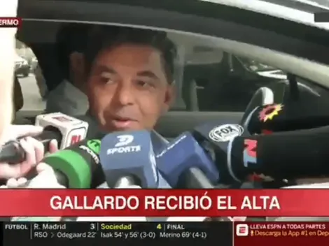 Gallardo recibió el alta médica: "Ahora estoy mejor"