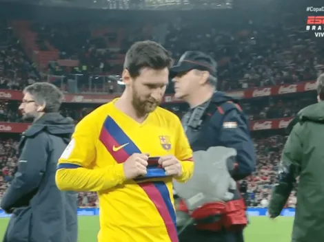 Caliente es poco: así se fue Messi de la cancha tras quedar afuera