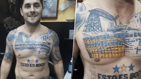 Foto del tautaje de este hincha de Boca.