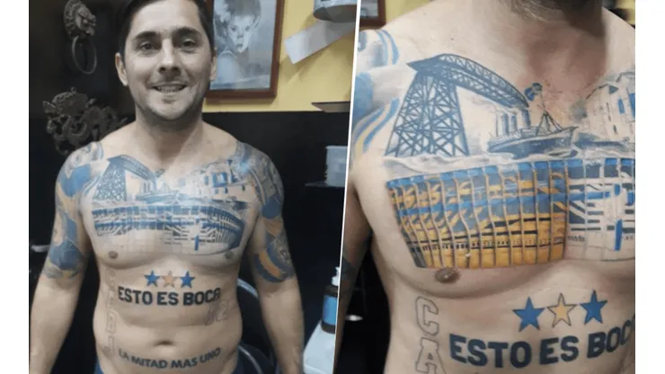 Foto del tautaje de este hincha de Boca.