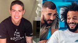 Marcelo y Benzema no aguantaron y trollearon a James por calvearse