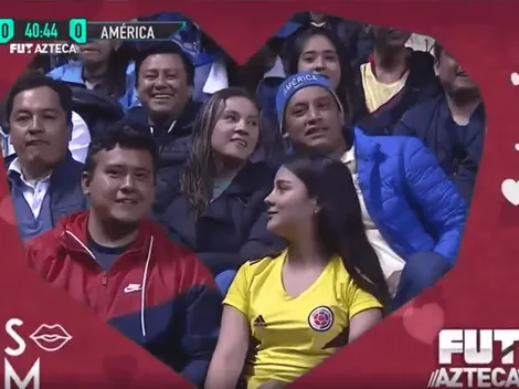 Lo enfocó la Kiss Cam y casi asfixia a su novia con un beso
