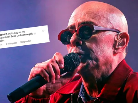 Un hincha de River le pidió un saludo y el Indio Solari le contestó a lo Boca