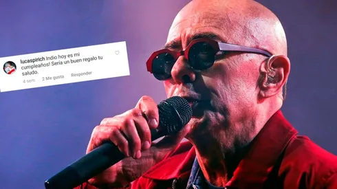 Un hincha de River le pidió un saludo y el Indio Solari le contestó a lo Boca