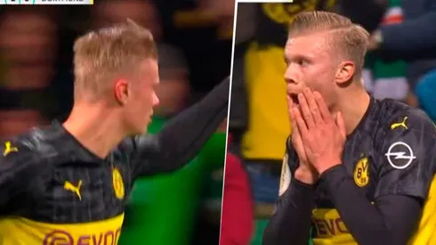 ¡Qué le pasa! Haaland volvió a entrar, hizo gol y falló uno increíble