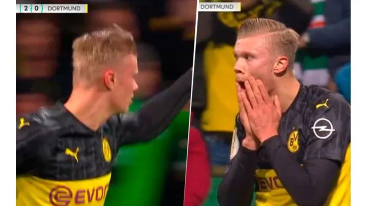 ¡Qué le pasa! Haaland volvió a entrar, hizo gol y falló uno increíble