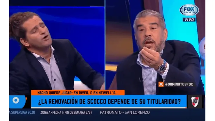 Gallardo provocó una acalorada discusión en 90 Minutos de Fútbol