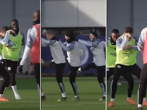 Video: los jugadores de Manchester City se pusieron a bailar en pleno entrenamiento
