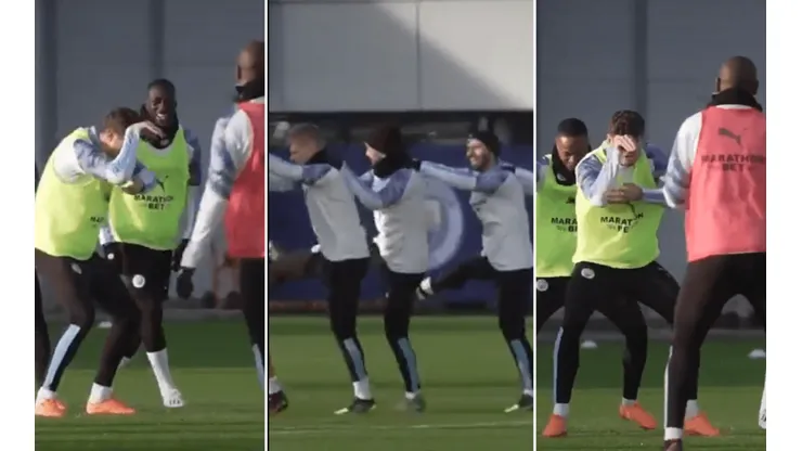 Video: los jugadores de Manchester City se pusieron a bailar en pleno entrenamiento