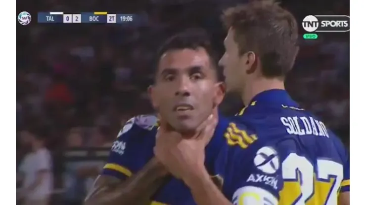 Tevez contó el motivo del particular festejo de gol ante Talleres