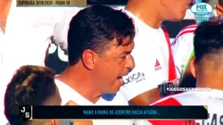 La charla de Gallardo con sus jugadores después de quedarse con uno menos