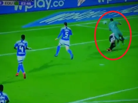 El tremendo tacle de Faríñez que fue penalti en contra de Millonarios