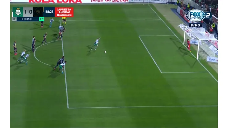 Furch no falló de penal y abrió la cuenta para Santos contra Pumas