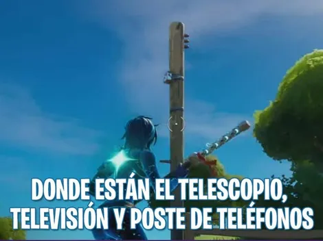 Donde encontrar y destruir un telescopio, una televisión y un poste de teléfonos en Fortnite