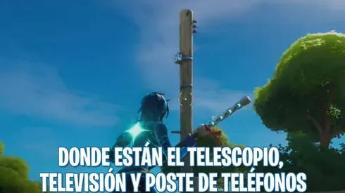 Donde encontrar y destruir un telescopio, una televisión y un poste de teléfonos en Fortnite