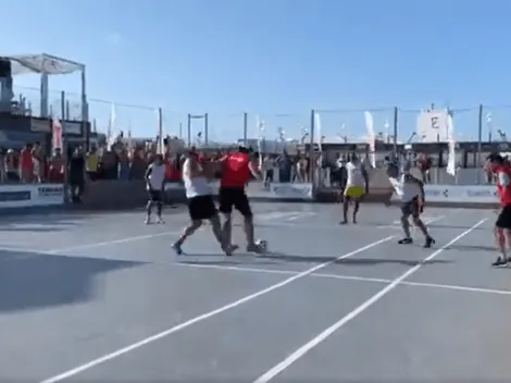 Video: la patada del Turco García a Ruggeri en un 5 vs. 5