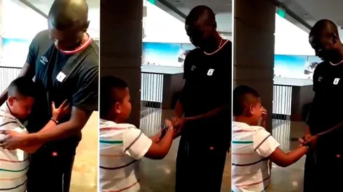 Ternura total: niño pudo conocer a Adrián Ramos y rompió en llanto
