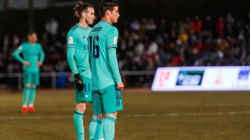 James Rodríguez en su último duelo como titular por la Copa del Rey ante Unionistas.