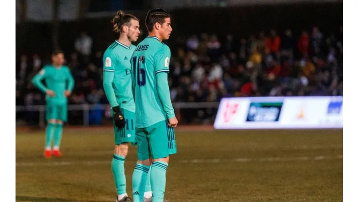 James Rodríguez en su último duelo como titular por la Copa del Rey ante Unionistas.