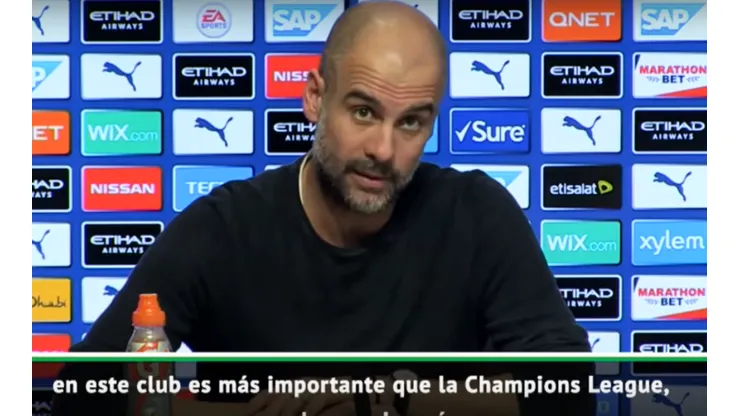 Guardiola: "En este club importa más la Premier y la FA Cup que la Champions"