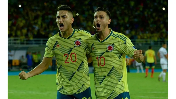 Colombia festeja su victoria ante Venezuela en el torneo Preolímpico.