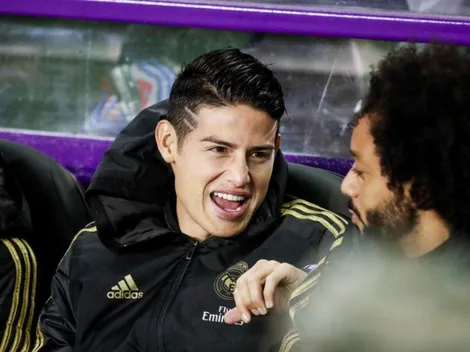 Épico recibimiento a James y al Madrid tras llegar a Zaragoza