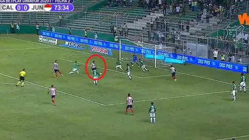 Miguel Ángel Borja sigue dando espectáculo, pero el palo le negó el gol