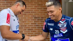 Teófilo Gutiérrez es los últimos entrenamiento del Junior de Barranquilla.