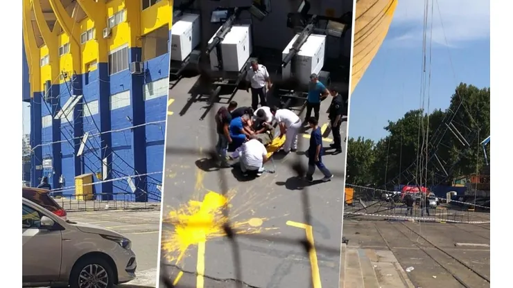 Un obrero que pintaba la Bombonera cayó y fue internado
