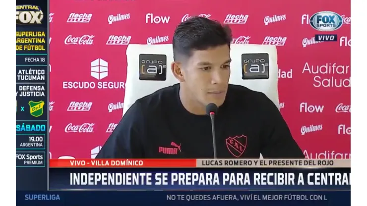 Lucas Romero: "Fuimos superiores a Boca, incluso diez contra diez"