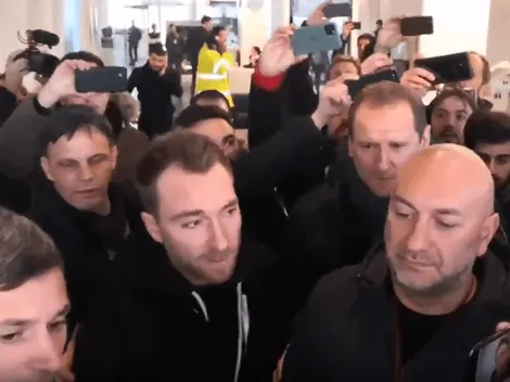 Video: así fue la llegada de Christian Eriksen a Italia