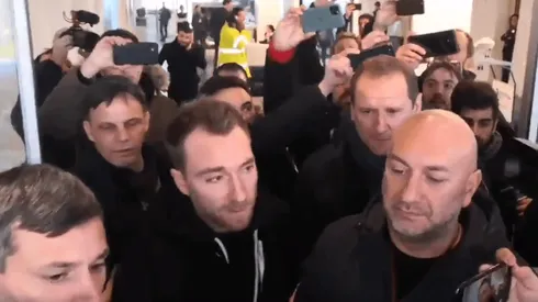 Video: así fue la llegada de Christian Eriksen a Italia
