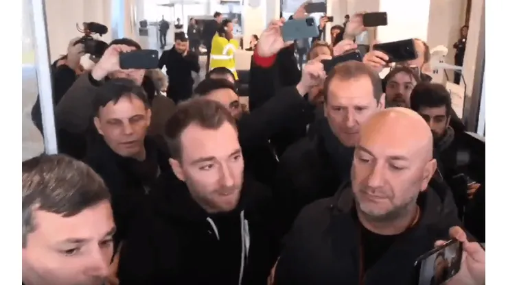 Video: así fue la llegada de Christian Eriksen a Italia