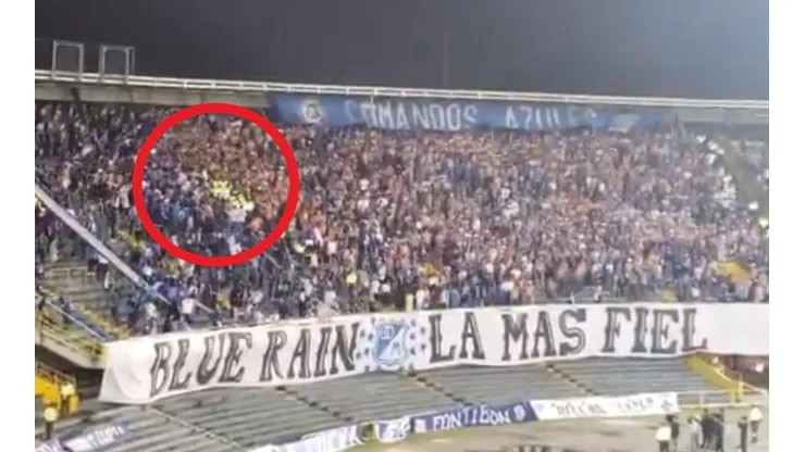 Video: registran disturbios entre propios hinchas de Millonarios en El Campín