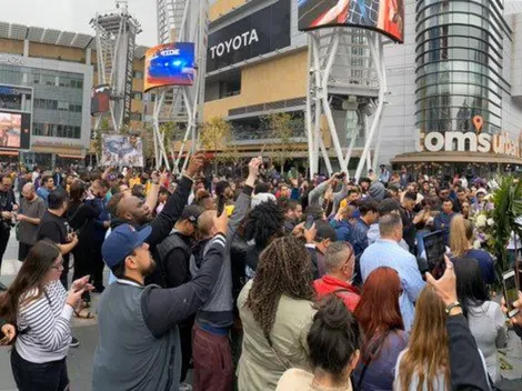 Multitud se congrega en el Staples Center en honor a Kobe Bryant