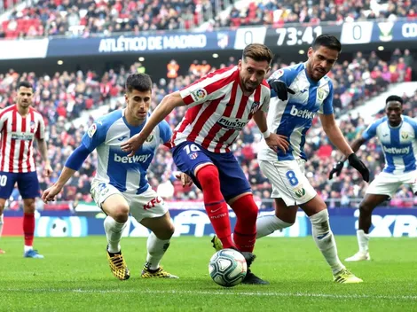 Héctor Herrera jugó solo 30 minutos en el empate del Atleti y lo volvieron a criticar