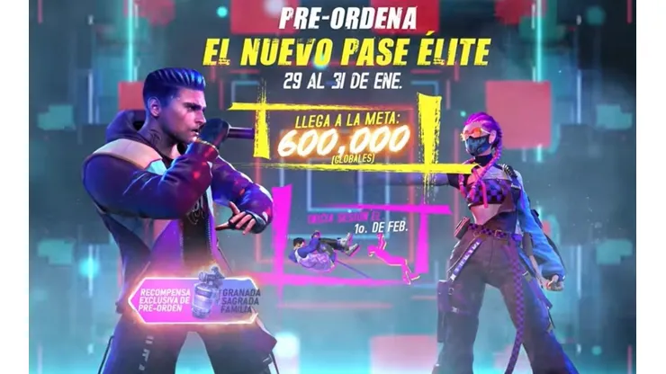 Garena anuncia una gran recompensa por preordenar el Pase Élite Colectivo T.R.A.P. de Free Fire