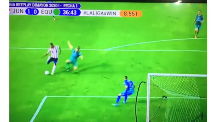 Así fue el gol de Miguel Ángel Borja en su debut oficial con Junior.