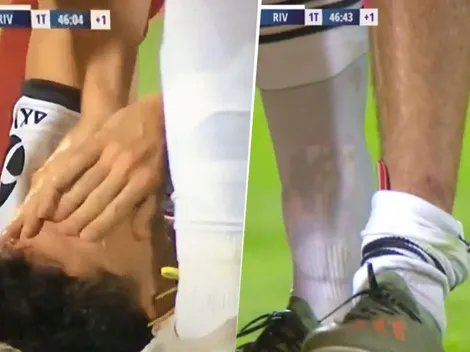 ¿Amarilla? A Nacho Fernández casi lo rompen todo contra Godoy Cruz