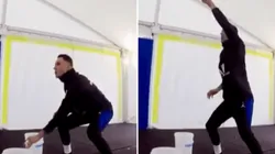 Puro reflejo: Keylor subió un video de un particular ejercicio de arqueros