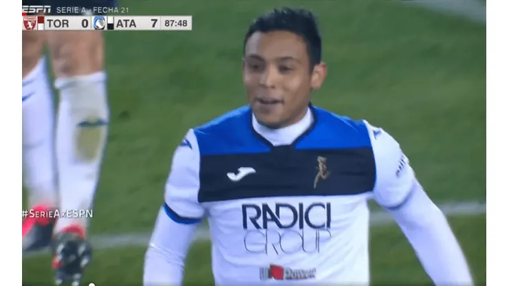 Luis Fernando Muriel festeja su doblete contra el Torino.