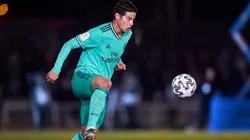 James Rodríguez en su partido de Copa del Rey contra Unionistas.