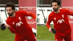 Una bestia en todo: Salah demostró que la rompe en el ping pong también