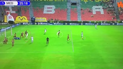 Tremendo error de Montero que le dio el empate al Medellín