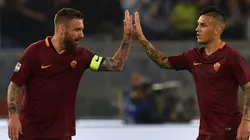 JUNTOS. De Rossi y Paredes en sus tiempos en la Roma (Foto: Getty).