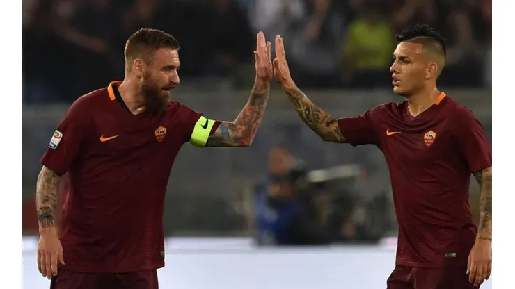JUNTOS. De Rossi y Paredes en sus tiempos en la Roma (Foto: Getty).