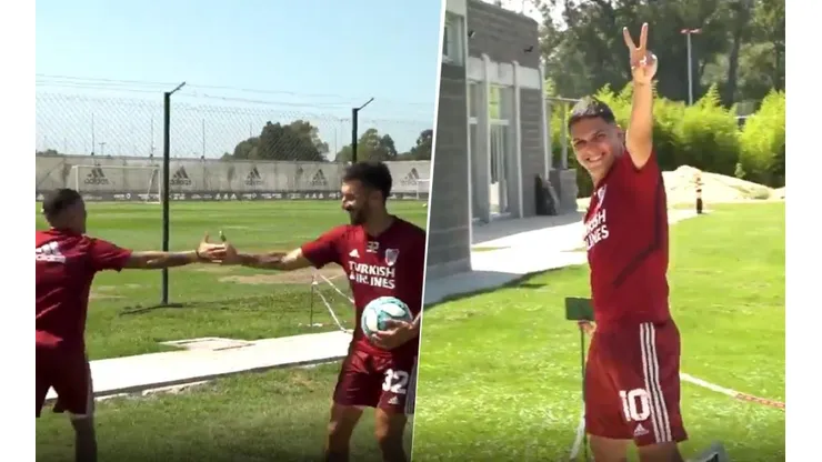 Video: el golazo de Juanfer Quintero en el entrenamiento de River